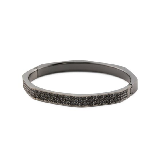 SWAROVSKI Black Dextera Octagon Bangle Bracelet